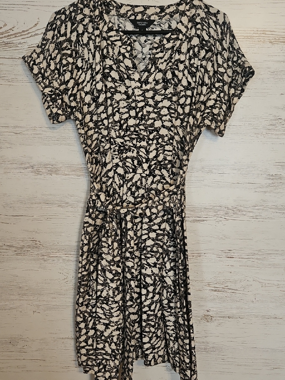 Black, Grey & White Patterned  Women’s Dress